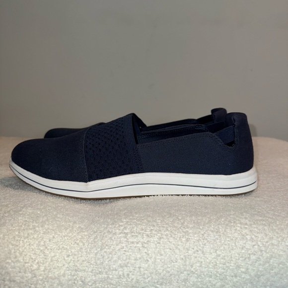 Clarks Shoes - Clarks Blue and White Flats Sporty Slip-On. Size 9.5